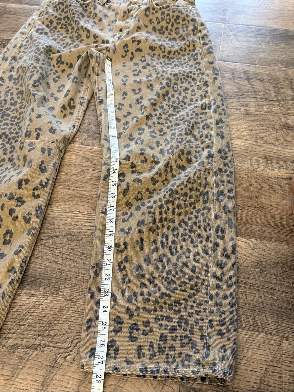 Citizens of Humanity Miro Relaxed Barrel Jeans Sepia Cheetah Leopard Print 26 - Picture 5 of 11